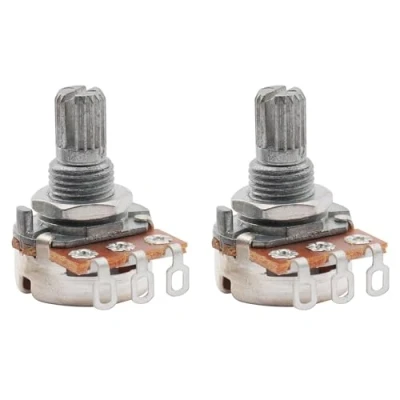 Abbildung von Musiclily Metrisch 15mm Mini Split shaft Poti B250K Gitarrenpotentiometers (2 Stück)