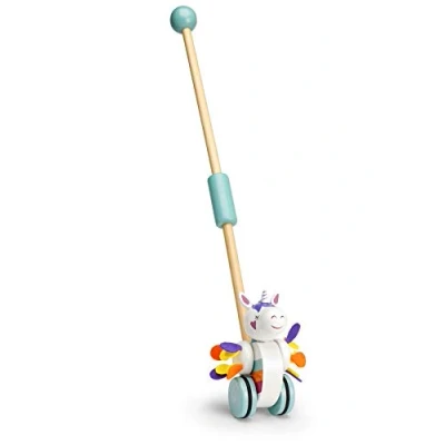 Abbildung von Mousehouse Gifts Schiebetier Einhorn Holz für Babys und Kleinkinder