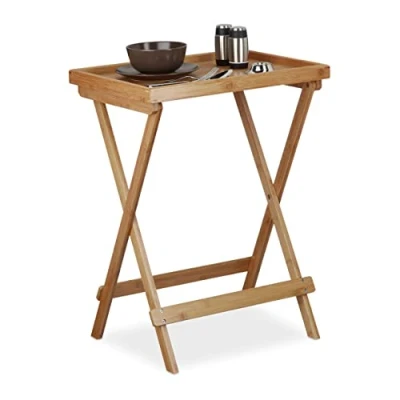 Abbildung von relaxdays Tabletttisch Bambus