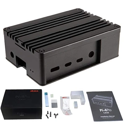 Abbildung von Akasa Pi 4 Pro Fanless Raspberry Case Full Aluminium Thermal Kit eTeknix Editor&#039;s Choice Award Compatible with Model B Black A RA08 M2B