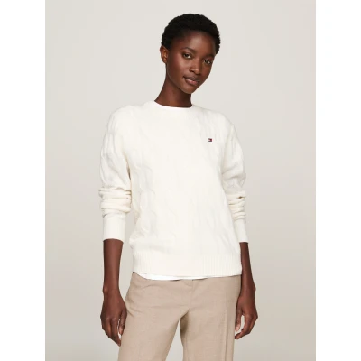 Abbildung von Tommy Hilfiger SOFT Strickpullover, Damen, Größe: 3XL, Ivory petal