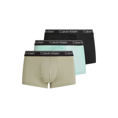 Abbildung von Calvin Klein Underwear TRUNK LOW RISE 3PK (Packung, 3 St., 3er) mit Logo Stretchbund