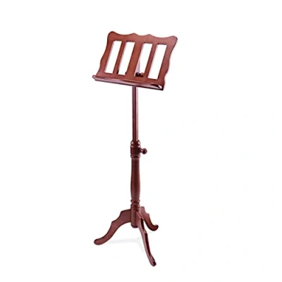 Abbildung von K&amp;M 117 Holz Notenpult Solides Buchenholz Nussbaumfarbig Von 96 132 cm ausziehbarer XXL Notenständer im Barockstil