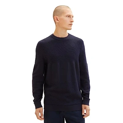 Abbildung von TOM Tailor Strickpullover, Herren, Größe: Large, Sky captain blue