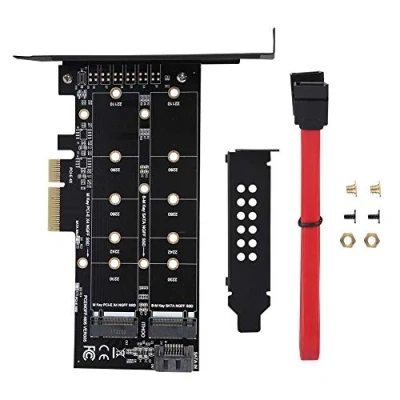 Abbildung von Zerone PCI E 4X auf M.2 Adapterkarte Riser Karte B Key + M Erweiterung Dual Interface für NVMe SSD NGFF