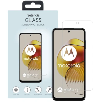 Abbildung von Motorola Moto G73 Panzerglas Selencia Displayschutz Gehärtetes Glas aus gehärtetem für das