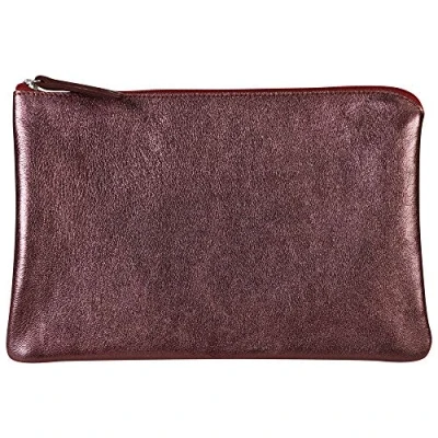 Abbildung von Clairefontaine 410135C Schlampermäppchen Cuirisé Flach, 26 x 19cm, 1 Stück, Kirschenrot