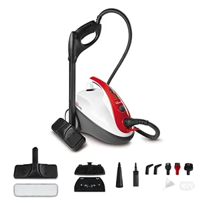 Abbildung von Polti Smart 30_R, Zylinder Dampfreiniger, 1,6 l, Schwarz, Rot, Weiß, 4 m, 1800 W, 3 bar