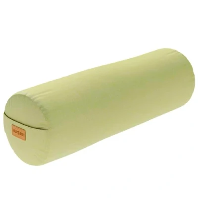 Abbildung von GORILLA SPORTS® Yoga Bolster Ø20 cm, Waschbarer Bezug, aus 100% Baumwolle, mit Dinkelfüllung, Tragegriff, Farbawhl Yogarolle, Yogakissen, Yogabolster, Pilates, für Restorative