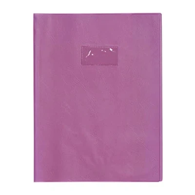 Abbildung von Clairefontaine 72210C Heftumschlag / Heftschoner Hefthülle Calligraphe mit Feinkörnung und Lederoptik, DIN A4 21x29,7 cm, Etikettenhalter, aus PVC blickdicht strapazierfähig, Hellblau, 1 Stück