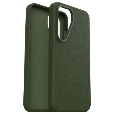 Abbildung von Samsung Galaxy S25 Hülle MagSafe Kunstleder OtterBox Hard Case/Backcover Handyhülle Grün Shockproof/Stoßfest