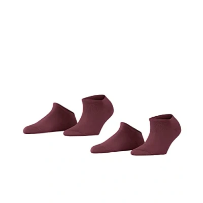 Abbildung von ESPRIT Damen Sneakersocken Uni 2 Pack W SN Baumwolle kurz einfarbig Paar, Rot (Shadow Red 8138), 35 38