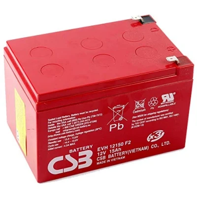 Abbildung von 12V / 15Ah CSB Bleiakku für Mach1 Elektro Scooter 12 Volt 15 Ampere Zelle Marke EVH12150