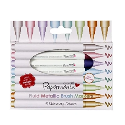 Abbildung von Docrafts Brush Marker Fluid Metallic, (8 Stück)