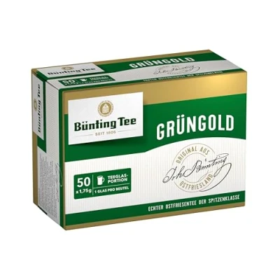 Abbildung von Bünting Tee Grüngold Tassenbeutel