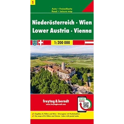 Abbildung von Freytag Berndt Autokarten, Blatt 1, Niederösterreich Wien Maßstab 1:200 000