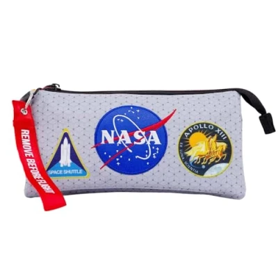 Abbildung von NASA Houston Dreifach HS Federmäppchen, Grau