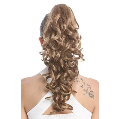 Abbildung von WIG ME UP SA09 16/8 Haarteil Zopf Pferdeschwanz Braun Mix Extension Butterfly Klammer dezent edel gelockt sehr lang 50 cm