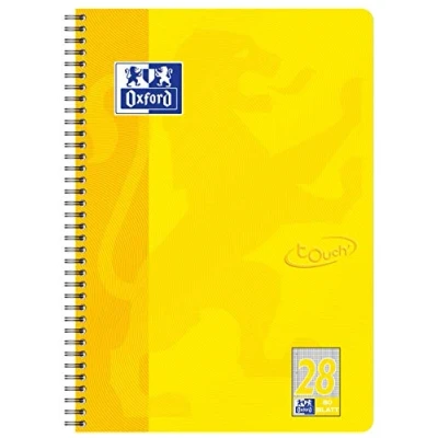 Abbildung von Oxford Touch Collegeblock A4 kariert mit Doppelrand, 80 Blatt, gelb