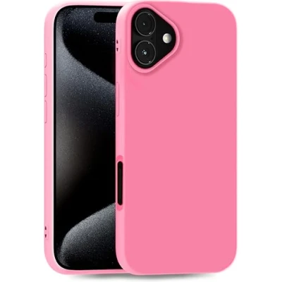 Abbildung von MyGadget Hülle kompatibel mit Apple iPhone 16 Plus robuste Handyhülle TPU Case Slim Silikonhülle Back Cover Kratzfest Schutzhülle matt Rosa