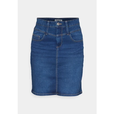 Abbildung von ONLY Onlroyal Front YOKE Skirt Bleistiftrock, Damen, Größe: XS, Dark blue denim
