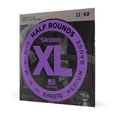 Abbildung von D&#039;Addario E Gitarren Saiten Gitarrensaiten Gitarre Electric Guitar Strings EHR370 XL Saitensatz Medium 0,028 cm 0,124 (.011 .049 Zoll)