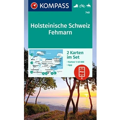 Abbildung von KOMPASS Wanderkarten Set 740 Holsteinische Schweiz, Fehmarn (2 Karten) 1:40.000: inklusive Karte zur offline Verwendung in der App. Fahrradfahren. Reiten