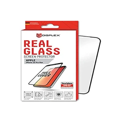 Abbildung von Apple iPhone 12 Pro Max Panzerglas Displex Real Glass FC Bildschirmschutzfolie Full Cover für das