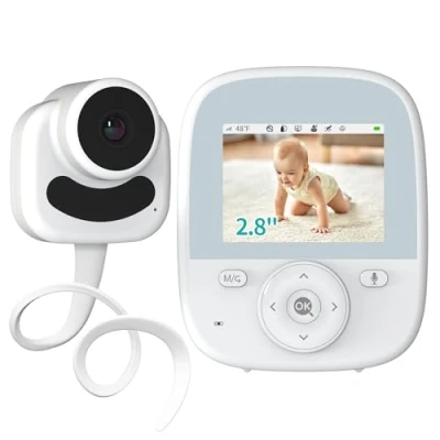 Abbildung von VIZOLINK 2.8 BabyPhone mit Kamera, Baby Monitor Ohne WLAN, 4000mAh Akku, HD Nachtsicht, VOX Modus, Gegensprechfunktion, 3XZoom, 8 Schlaflieder, Temperatursensor, 300m Reichweite, Schlauchhalter