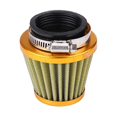Abbildung von Keenso Motorrad Luftfilter, ATV 44mm Eisen + Kunststoff Luftfilter für GY6 150CC Quad 4 Wheeler Go Kart Scooter Moped (Gold)