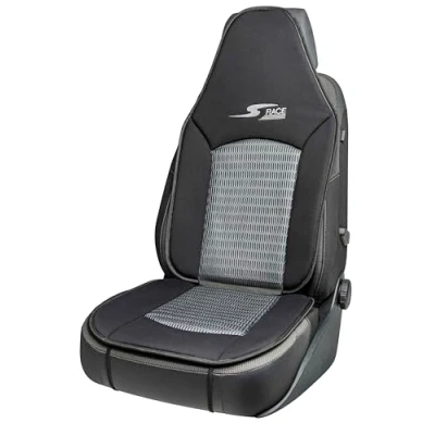 Abbildung von Walser Car Comfort Auto Sitzauflage S Race, Auszeichnung Sehr Gut* Autositzauflage für Highback /Pilotensitze, Universal Sitzschoner Auto, Vordersitze anthrazit/schwarz