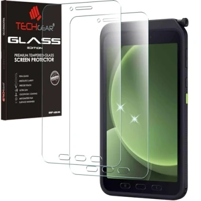 Abbildung von TECHGEAR 2er Pack Galaxy Tab Active 5 8,0 Glas (SM X306) Displayschutzfolie aus gehärtetem [9H Härte [HD Klarheit] [Kratzfest [Keine Blasen] Hergestellt für Samsung 2024