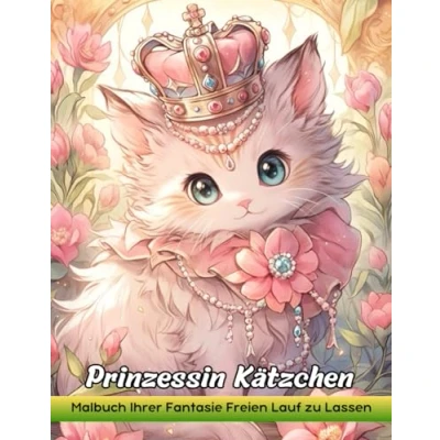 Abbildung von Prinzessin Kätzchen: Malbuch Für Erwachsene Mit Prinzessinnenkätzchen Zum Stressabbau Und Zur Entspannung