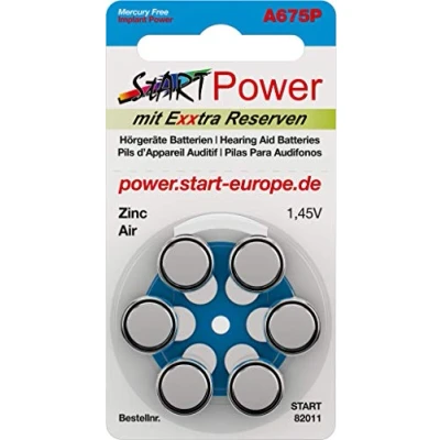 Abbildung von START 60 Batterien für Cochlea Implantate CI Typ A675P 1.45V 550mAh PR44P
