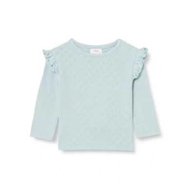 Abbildung von s.Oliver Langarmshirt Shirt mit Musterstruktur Rüschen