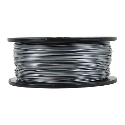 Abbildung von Monoprice Premium 3D Drucker Filament, PLA Silber, 1 kg/Spule, 1,75 mm dick, sehr geringe Schrumpfrate (0,3%)