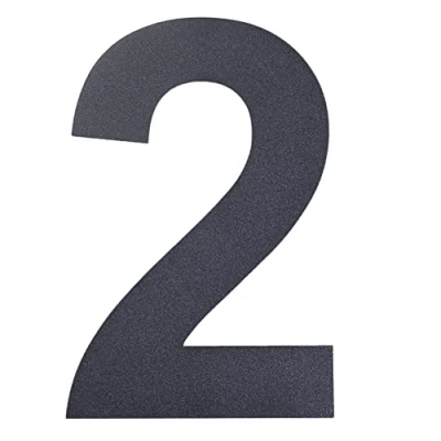Abbildung von nanlyiau Edelstahl Hausnummer Anthrazit massivem Stahl in RAL 7016,Witterungs und korrosionsbeständig Höhe 15.3cm/6in(7016 6in2)