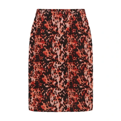 Abbildung von Kaffe Curve ISMA AMI Alinienrock, Damen, Größe: 44, Grenadine leopard print