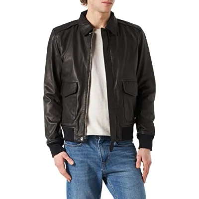 Abbildung von Schott NYC Herren LCFLYVINT Lederjacke, Schwarz, XL