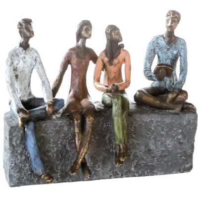 Abbildung von Casablanca by Gilde Dekofigur &quot;Skulptur Network&quot;, Dekoobjekt, Höhe 21 cm, mit Spruchanhänger, Wohnzimmer