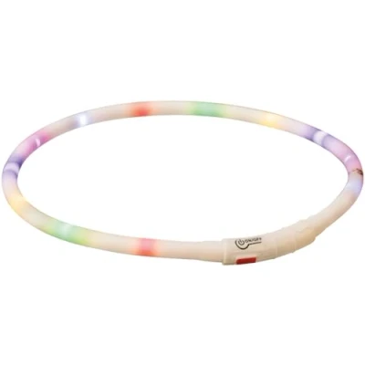 Abbildung von Trixie Leuchthalsband Flash Leuchtring USB aus Silikon Farbe: bunt