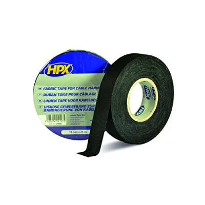 Abbildung von HPX LI1925 Leinen Isolierband schwarz 19 mm x 25 m