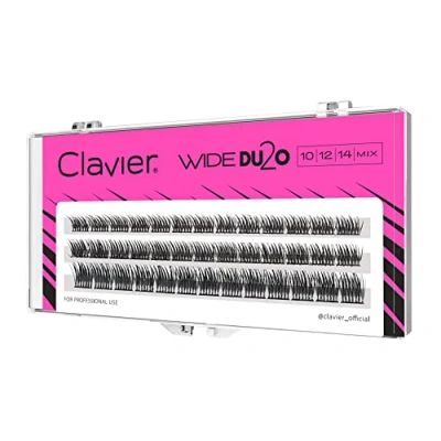 Abbildung von Clavier Künstliche Wimpern in Büscheln WIDE Du2o einem Büschel Verschiedene Längen von 8 bis 14 mm Ultravolumen, für einen perfekten Look (KEPKI 10/12/14mm)