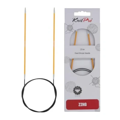 Abbildung von KnitPro K47122 Rundstricknadel, Metal, Gelb, 80cm / 2.25mm