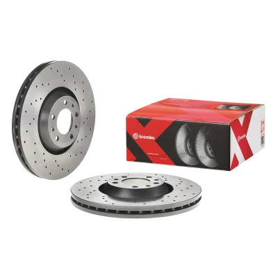 Abbildung von BREMBO XTRA LINE 09.8670.1X Bremsscheibe 330 30 5 gelocht/innenbel. beschichtet hochgekohlt mit Schrauben PEUGEOT: 407 SW, Limousine