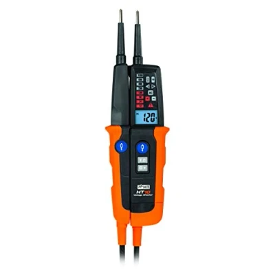 Abbildung von HT Instruments HT10 Zweipoliger Spannungspruefer CAT III 1000 V, IV 600V Akustik, Bargraph, LCD,, Schwarz, Orange