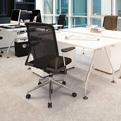Abbildung von FLOORTEX FC11341525LV CLEARTEX ADVANTAGEMAT Bodenschutzmatte für niederflorige Teppichböden mit Florhöhe bis 6mm, 115 x 134cm rechteckig Lippe PHTHALATE freie Vinyl klar, 1 St.