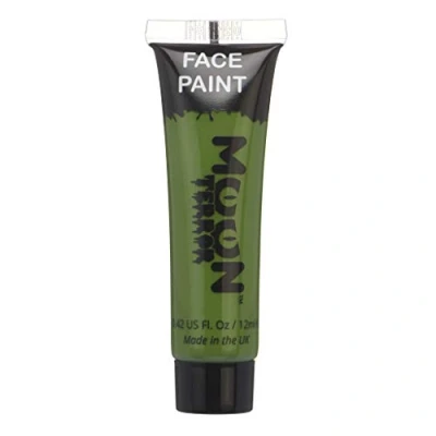 Abbildung von Moon Terror Halloween Gesichtsfarbe, Körperfarbe, SFX Make up, Spezialeffekt up (Zombiegrün, 12 ml)