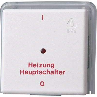 Abbildung von Kopp Standard Unterputz Feuchtraum Heizungs Hauptschalter, UP FR, IP44, arktis weiß, 627302086