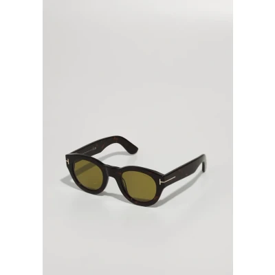 Abbildung von Tom Ford Lucinda Unisex Sonnenbrille, Größe: 48, Dark havana/green